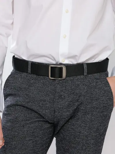 Ремень текстильный черный на пряжке